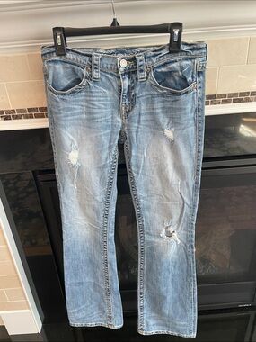 Victoria's Secret Light Blue Distressed Bootcut Jeans